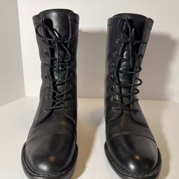 BORN® ‘Neon’ Lace Up Combat Boot F70903 - Black Size 8.5 - Picture 12 of 13